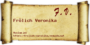 Frölich Veronika névjegykártya